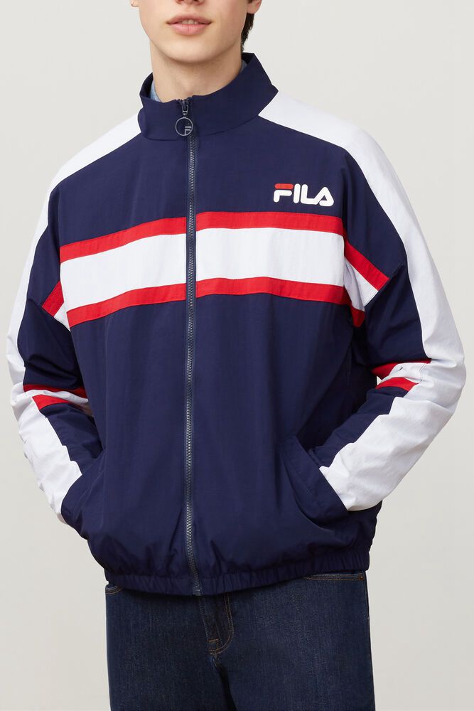 Fila Bunda Panske Carter Woven Námornícka Modrá/Biele/Červené - YVLRG7618